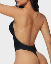 Body sin tirantes con escote en U y tanga